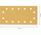 Papel de lija EXPERT C470 con 14 orificios para lijadoras orbitales 115 x 230 mm, G 180 50 unidades