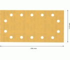 Papel de lija EXPERT C470 con 14 orificios para lijadoras orbitales 115 x 230 mm, G 400 50 unidades