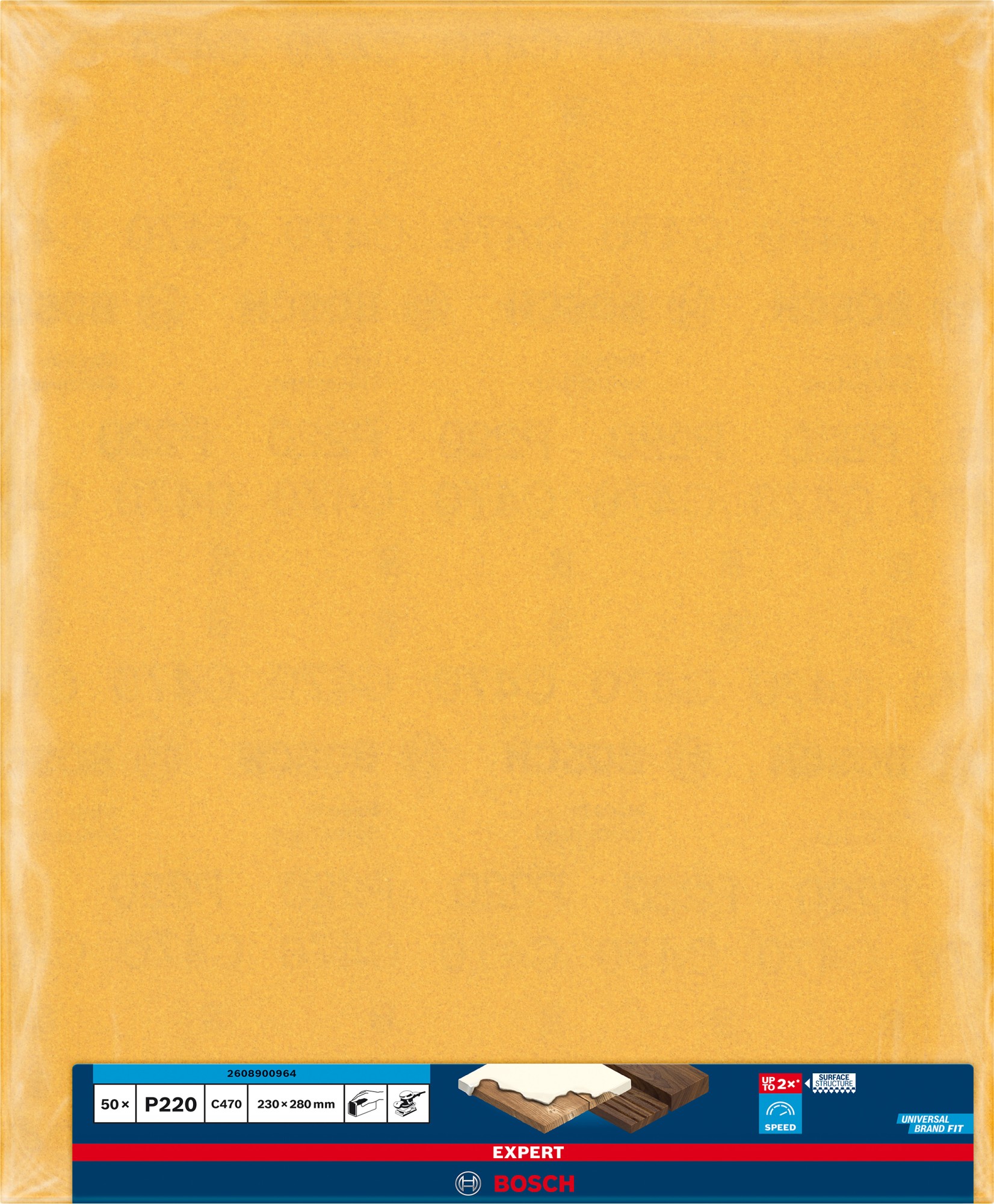 Papel de lija EXPERT C470 para lijado manual de 230 x 280 mm, G 220