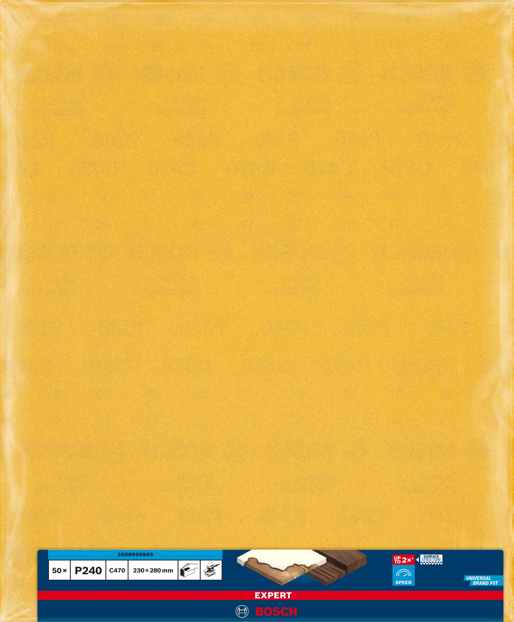 Papel de lija EXPERT C470 para lijado manual de 230 x 280 mm, G 240