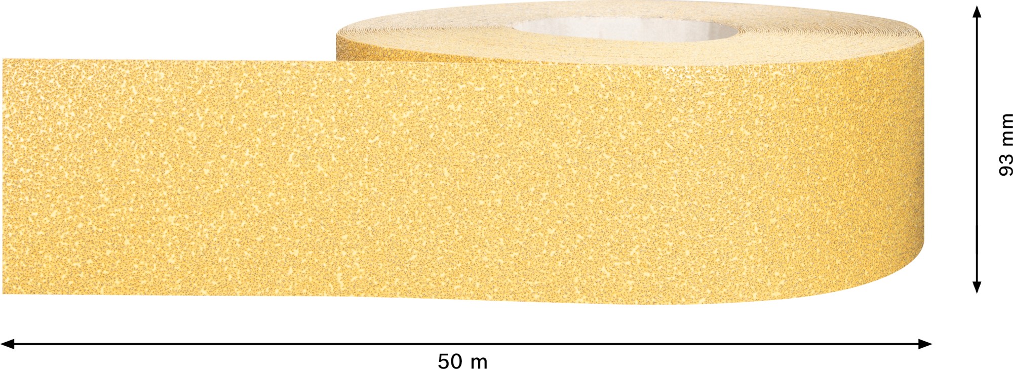 Rollo de papel de lija EXPERT C470 para lijado manual de 93 mm x 50 m, G 40