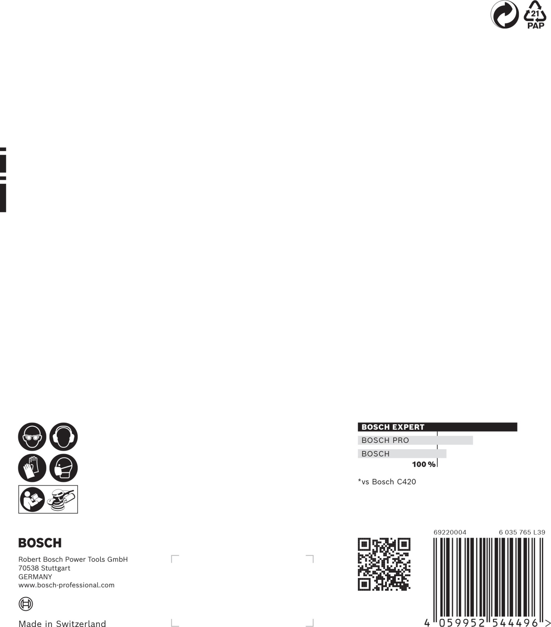 Set de papel de lija EXPERT C470 para lijadoras excéntricas de 150 mm, multiperforado, G 60/120/240, 6 unidades