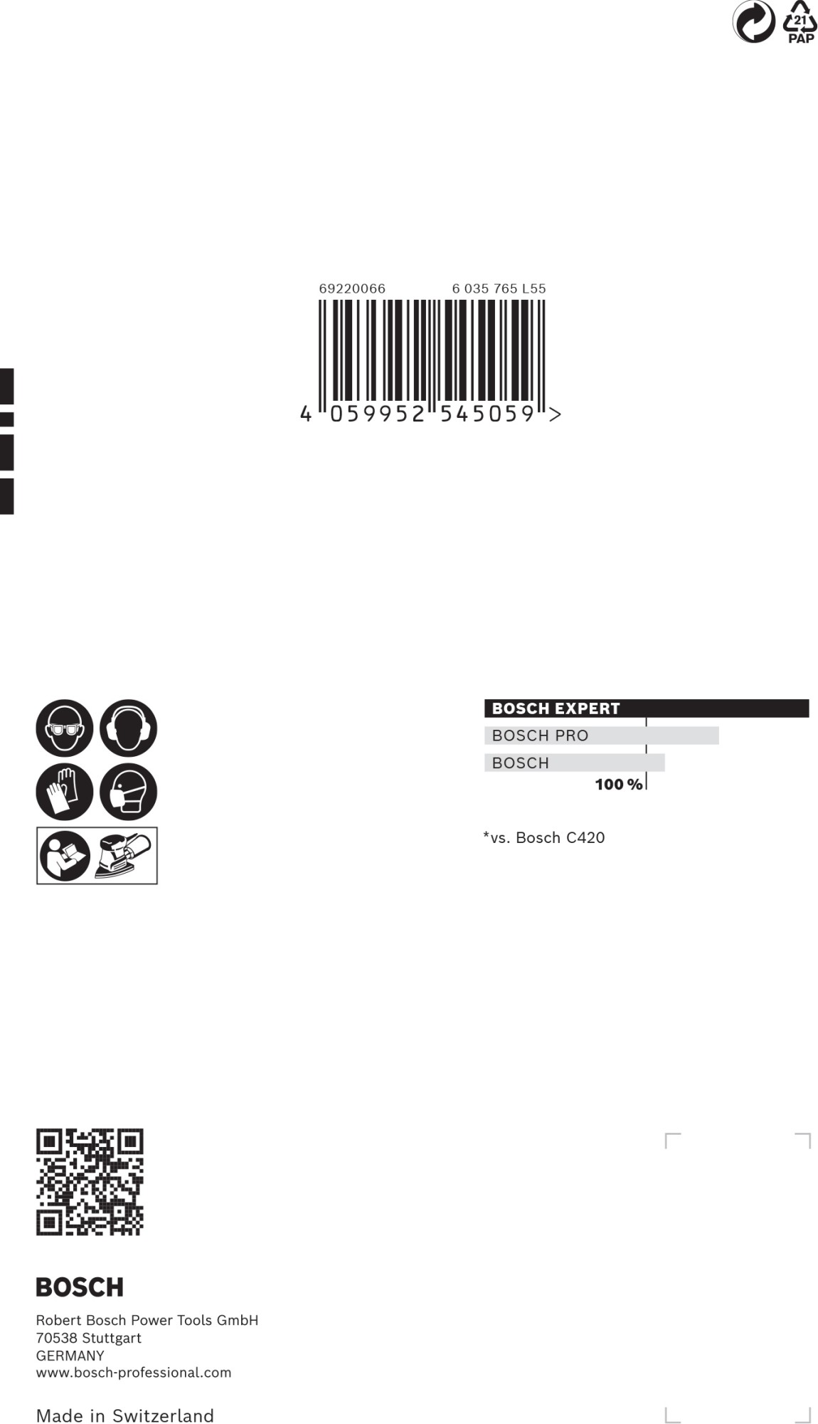 Papel de lija EXPERT C470 con 7 orificios para multilijadoras de 100 x 150 mm, G 400 10 unidades