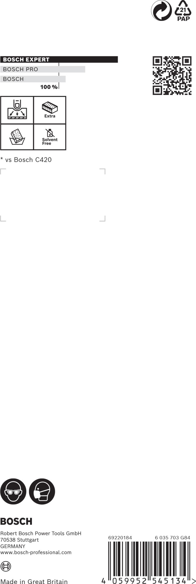 Taco de lija EXPERT S471 Standard, 26 mm x 69 mm x 97 mm, superfino, 3 unidades