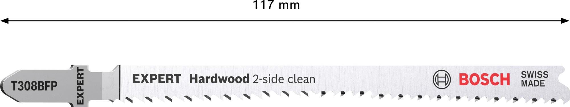 Hoja de sierra de calar EXPERT Hardwood 2-side clean T308BFP, 25 uds.