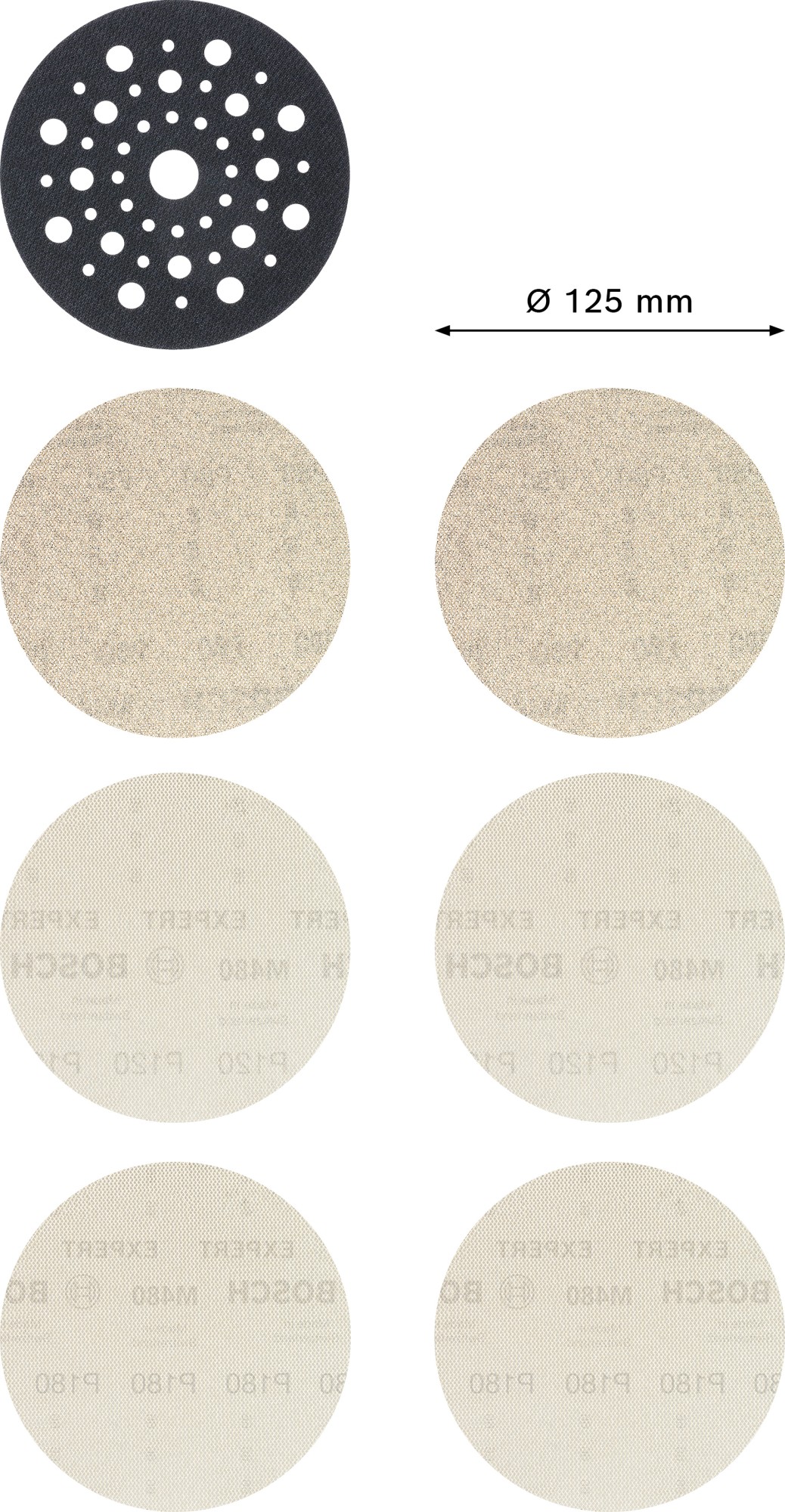 Kit de iniciación EXPERT M480 para lijadoras excéntricas de 125 mm, 7 unidades