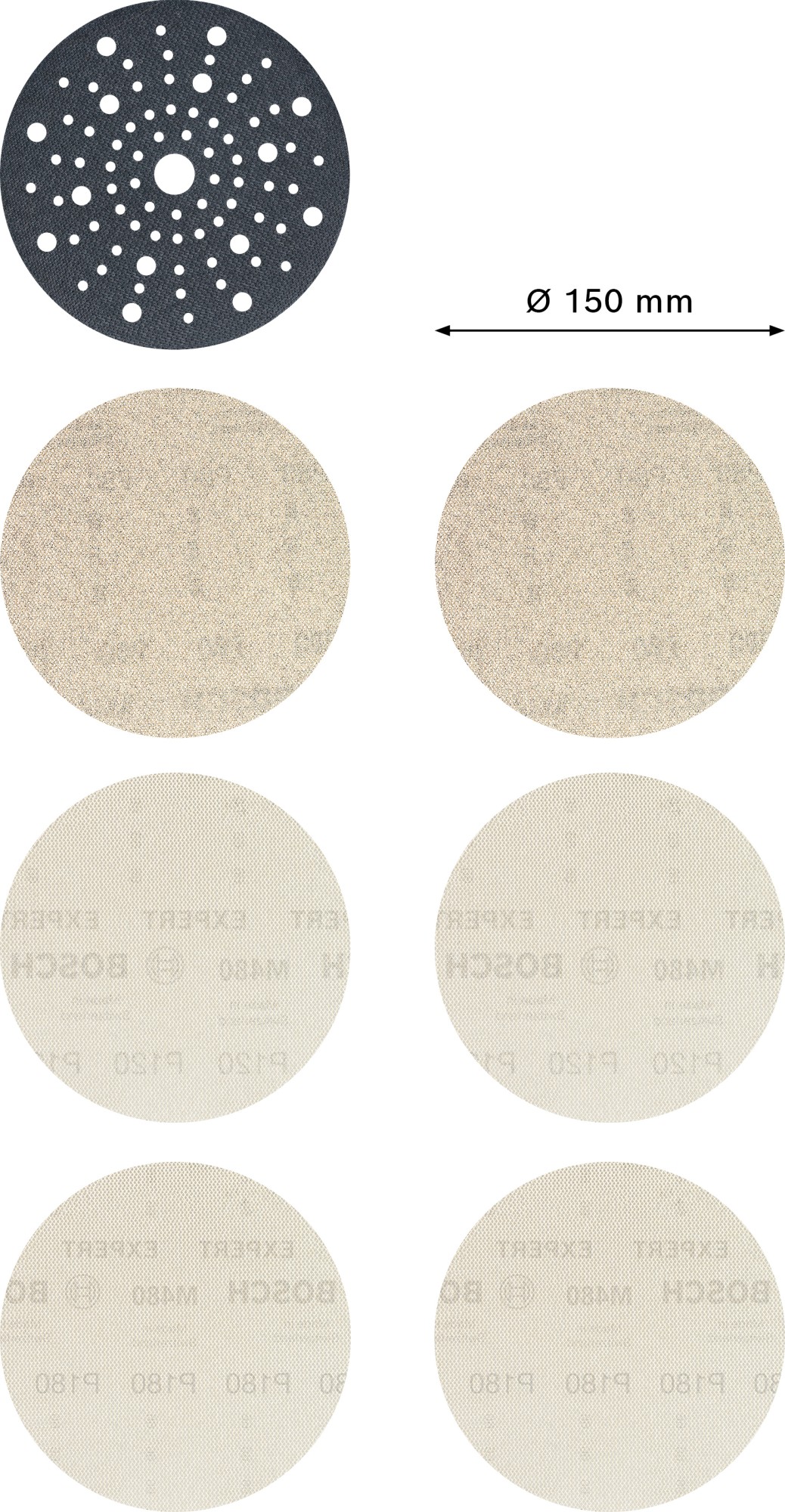 Kit de iniciación EXPERT M480 para lijadoras excéntricas de 150 mm, 7 unidades