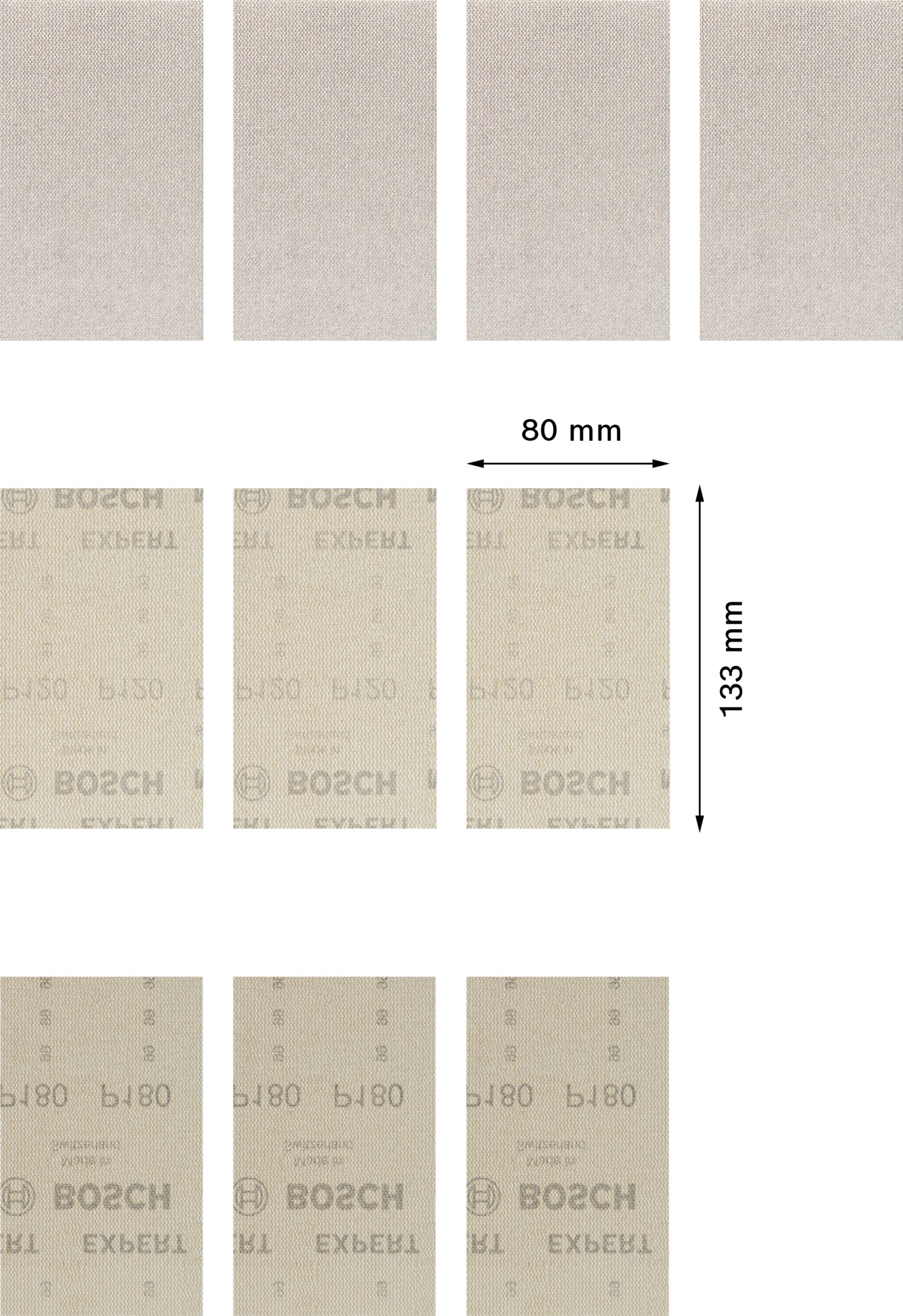 Set de mallas de lija EXPERT M480 de 80 x 133 mm, 10 unidades