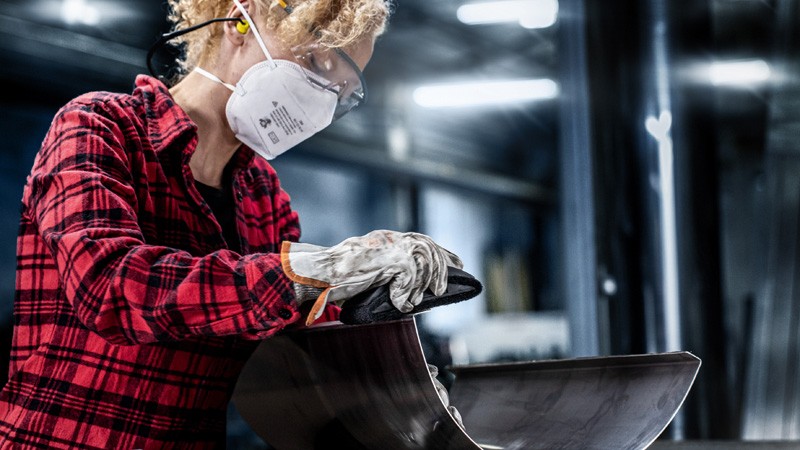 Almohadilla de vellón EXPERT N880 para lijado manual, 152 mm x 229 mm, medio S