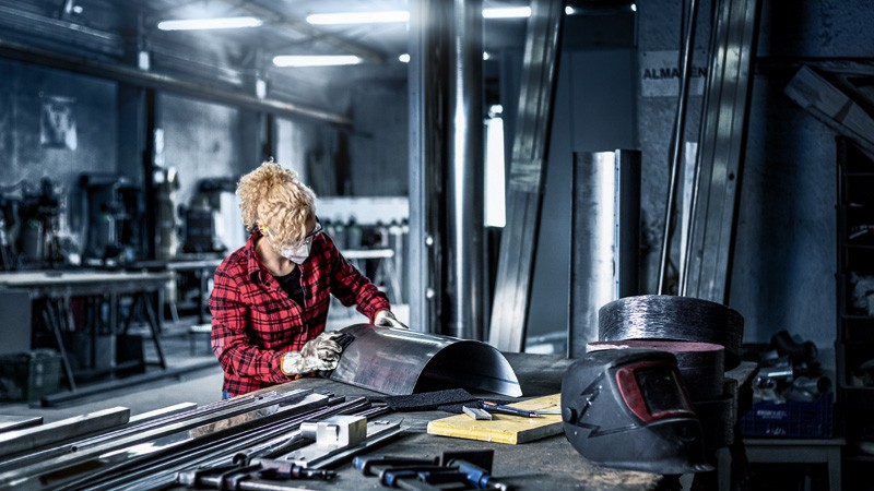 Almohadilla de vellón EXPERT N880 para lijado manual de 115 x 140 mm, media S, 2 uds.