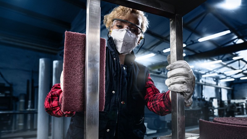 Rollo de vellón EXPERT N880 para lijado manual de 150 mm x 10 m, muy fino A