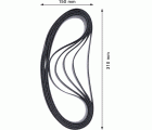Banda de lija EXPERT N470 para lijadoras de banda de 40 x 760 mm, gruesa, 10 unidades