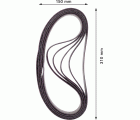 Banda de lija EXPERT N470 para lijadoras de banda de 40 x 760 mm, medio, 10 unidades