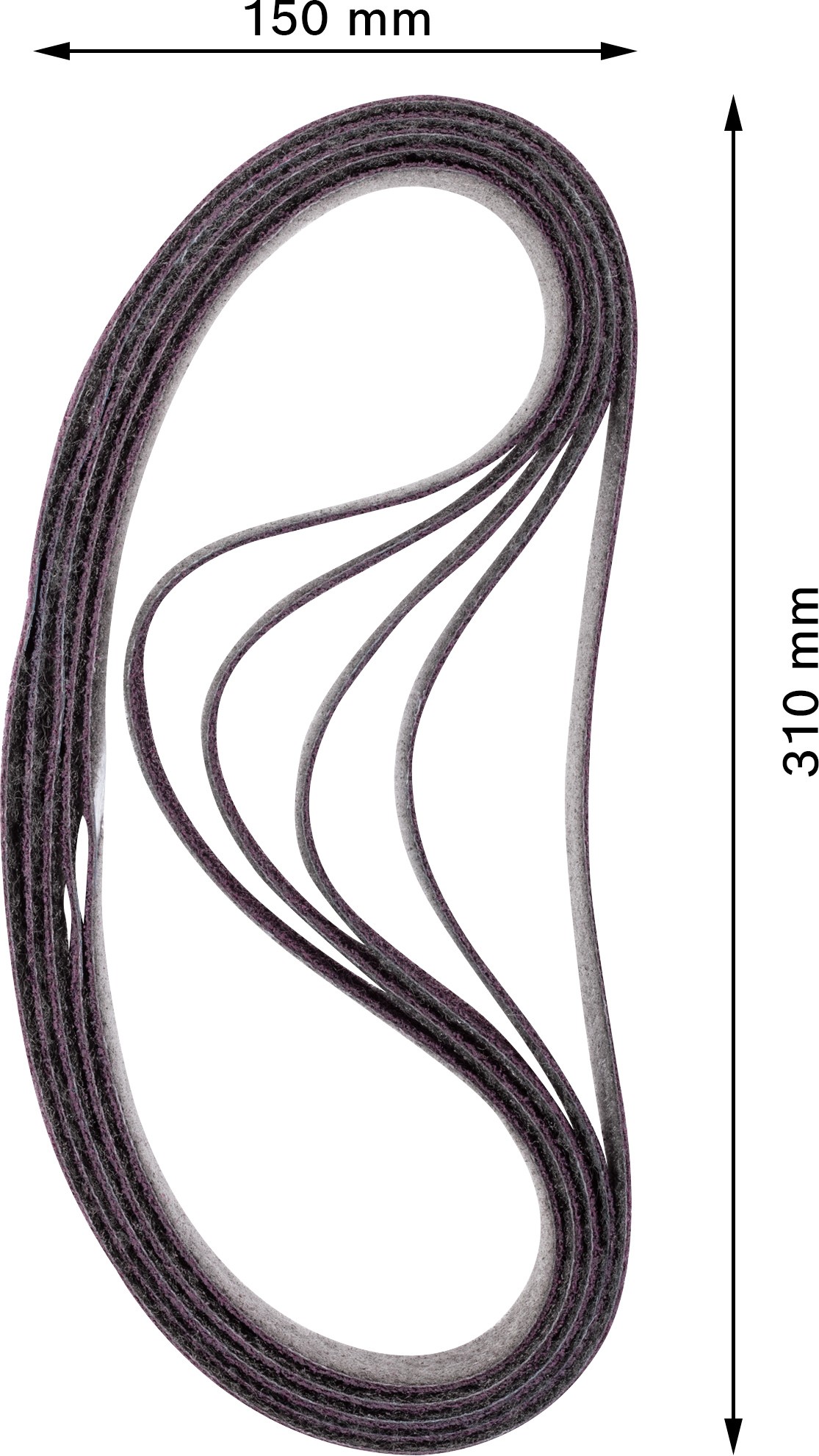 Banda de lija EXPERT N470 para lijadoras de banda de 40 x 760 mm, medio, 10 unidades