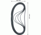 Banda de lija EXPERT N470 para lijadoras de banda de 40 x 760 mm, fino, 10 unidades