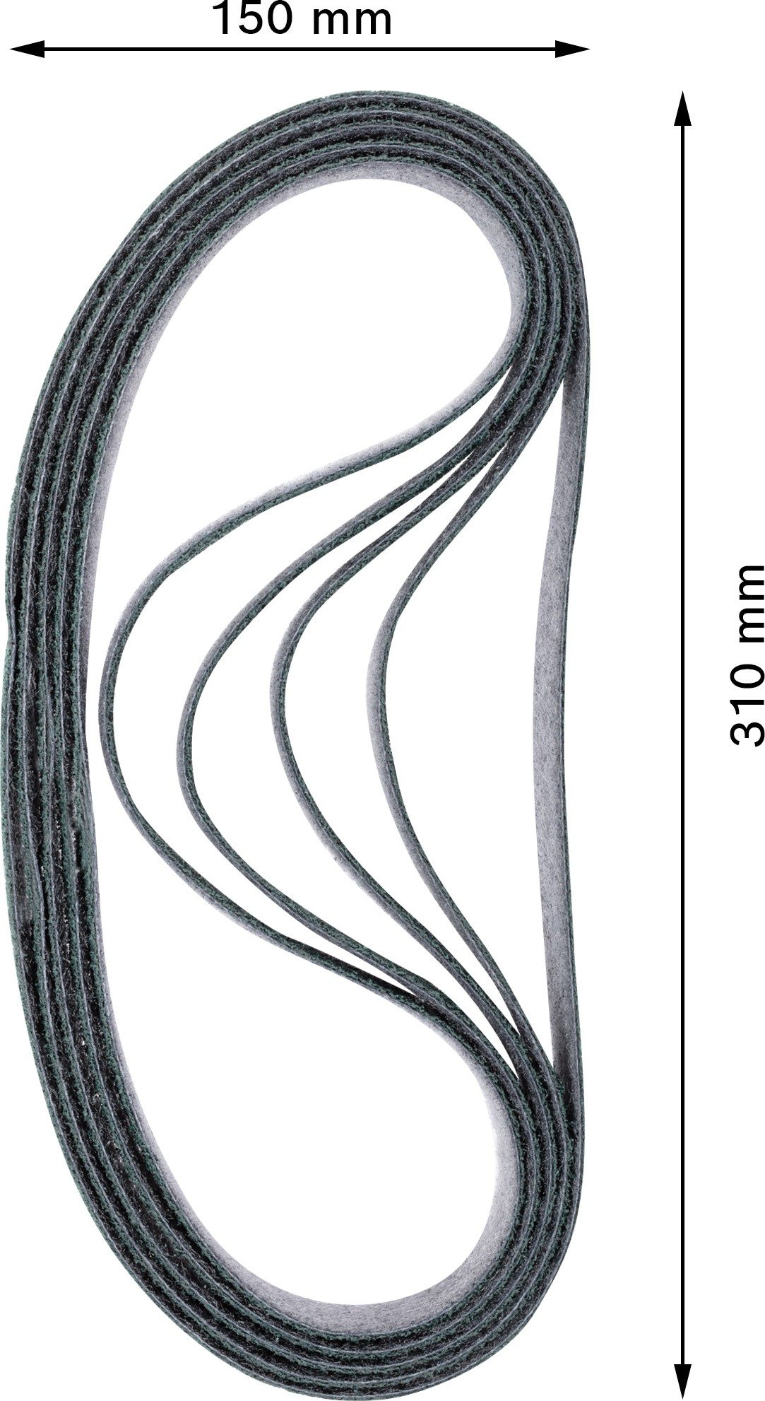 Banda de lija EXPERT N470 para lijadoras de banda de 40 x 760 mm, fino, 10 unidades