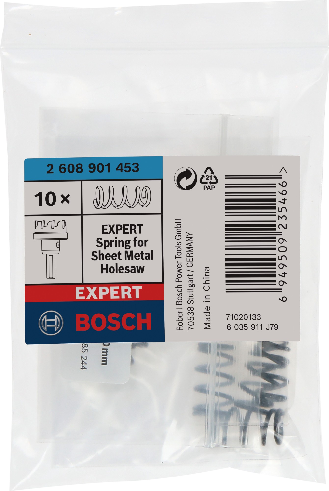 Muelle de expulsión para sierra de corona EXPERT Sheet Metal para TCT