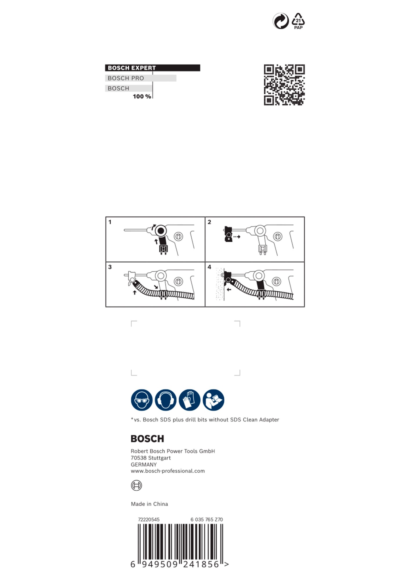 Adaptador para perforar EXPERT SDS Clean