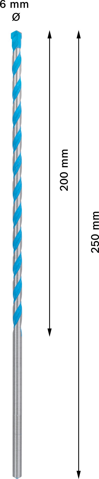 Broca EXPERT CYL-9 MultiConstruction de 6 x 200 x 250 mm