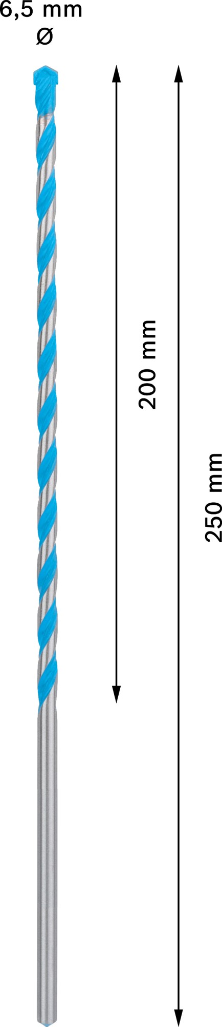 Broca EXPERT CYL-9 MultiConstruction de 6,5 x 200 x 250 mm