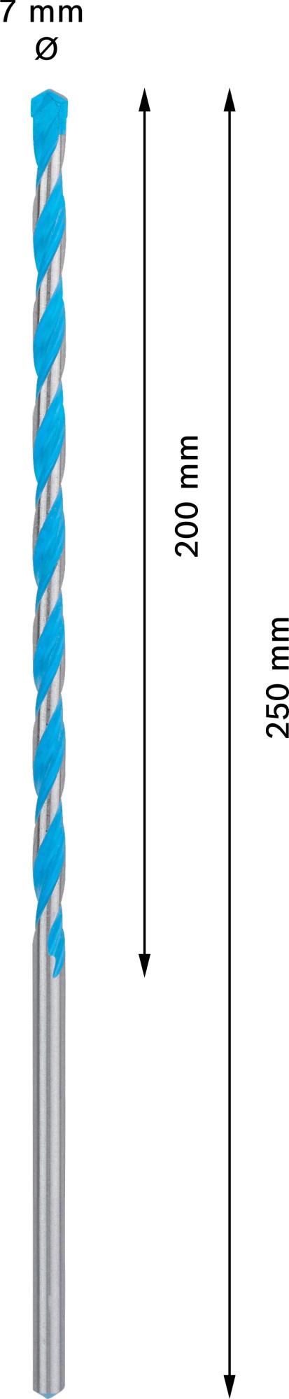 Broca EXPERT CYL-9 MultiConstruction de 7 x 200 x 250 mm