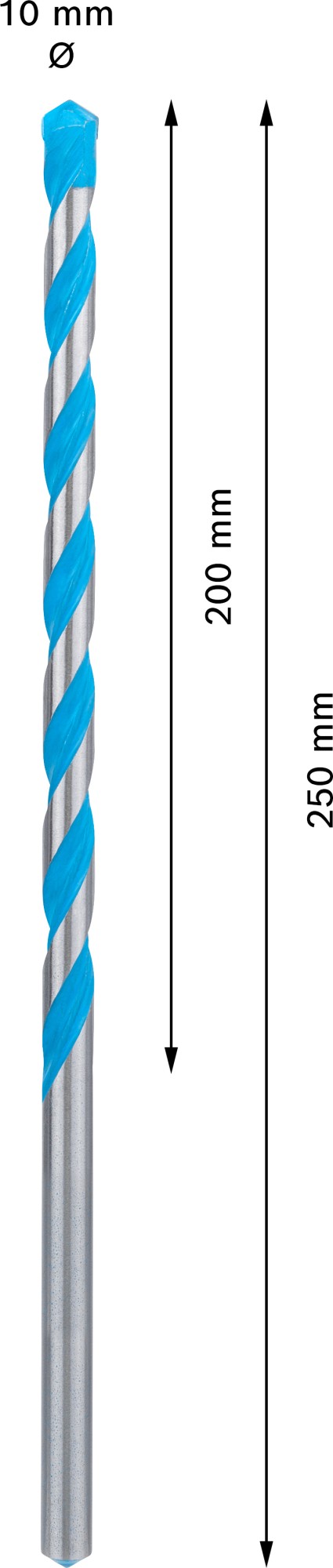 Broca EXPERT CYL-9 MultiConstruction de 10 x 200 x 250 mm