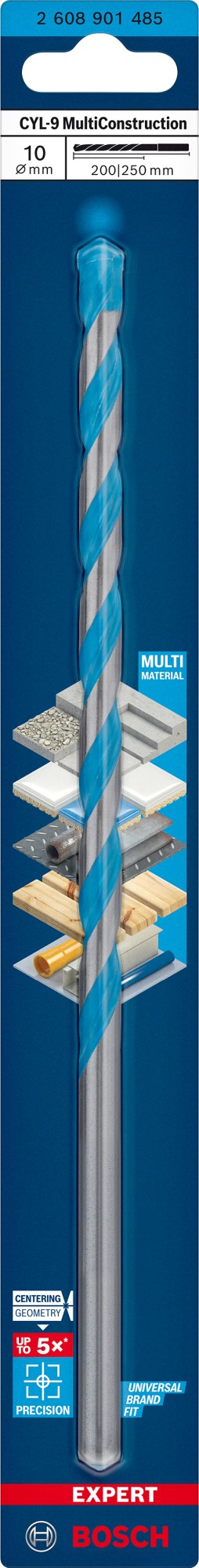 Broca EXPERT CYL-9 MultiConstruction de 10 x 200 x 250 mm