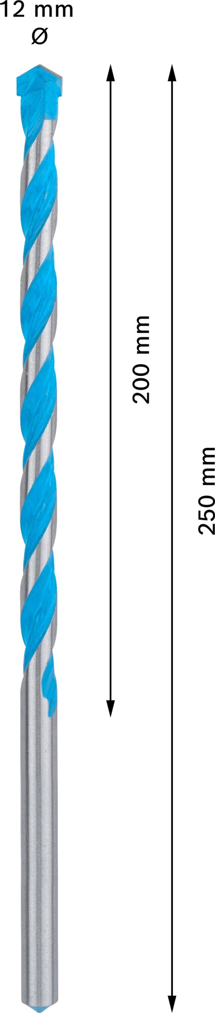 Broca EXPERT CYL-9 MultiConstruction de 12 x 200 x 250 mm