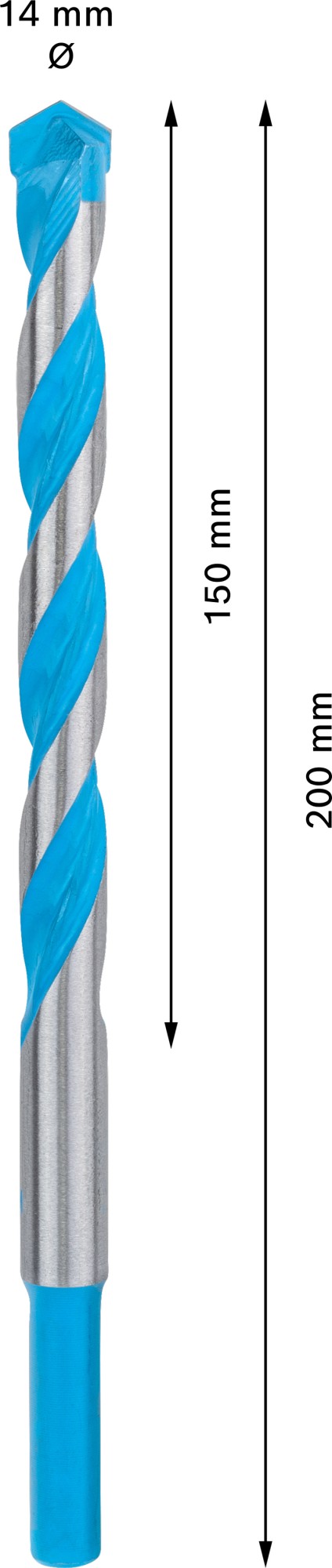 Broca EXPERT CYL-9 MultiConstruction de 14 x 150 x 200 mm