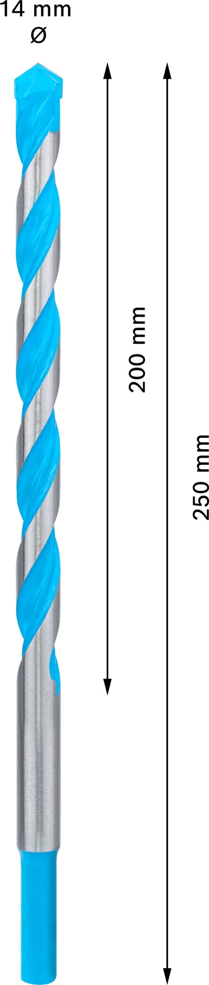 Broca EXPERT CYL-9 MultiConstruction de 14 x 200 x 250 mm