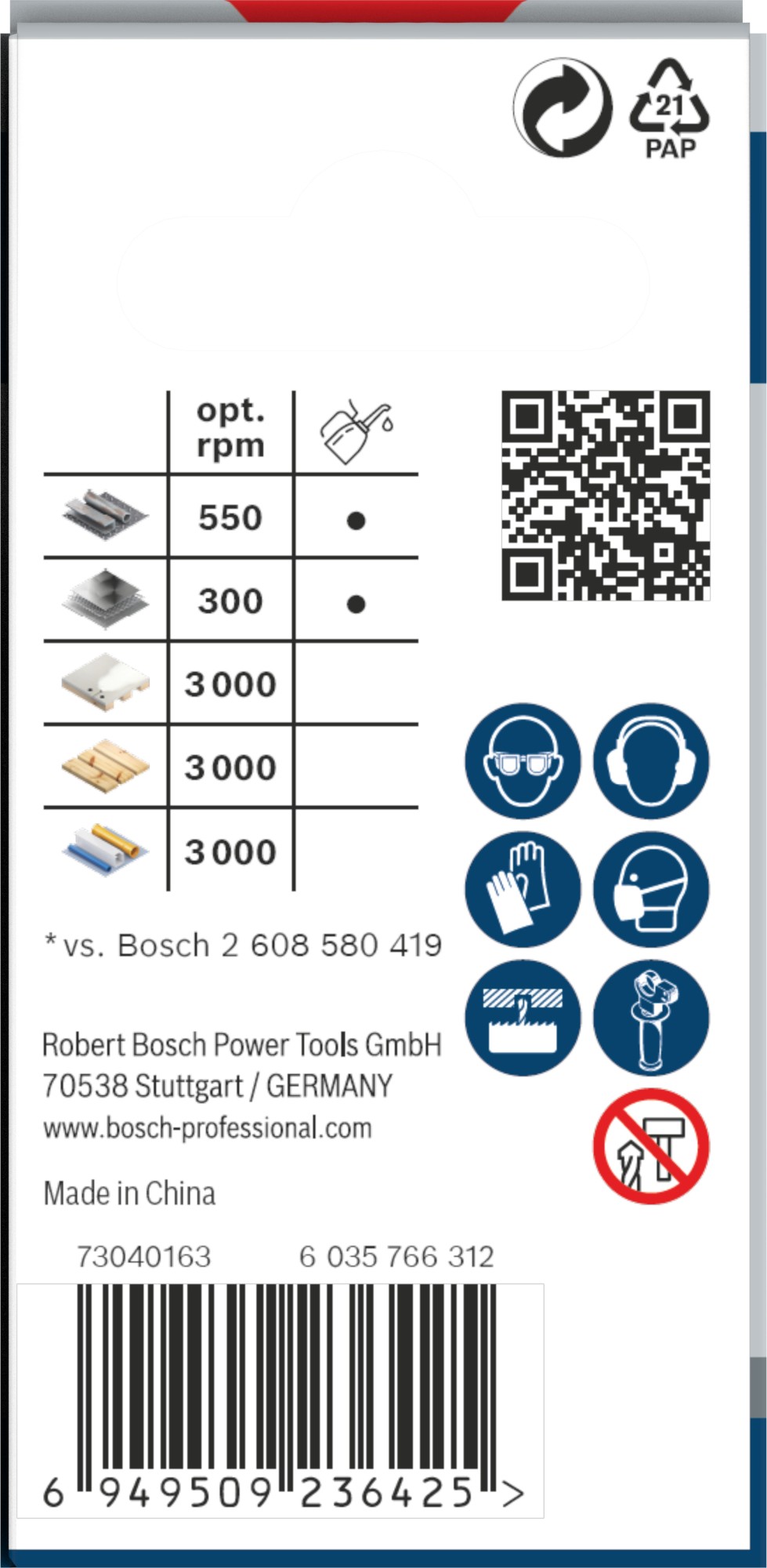 Sierra de corona PRO Multi Material, 14 mm, roscada