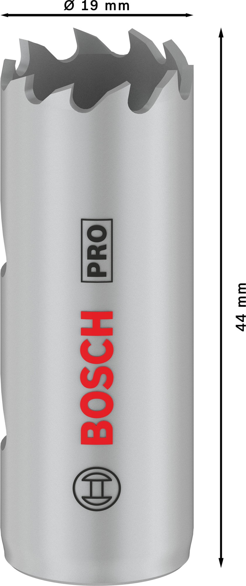 Sierra de corona PRO Multi Material, 19 mm, roscada