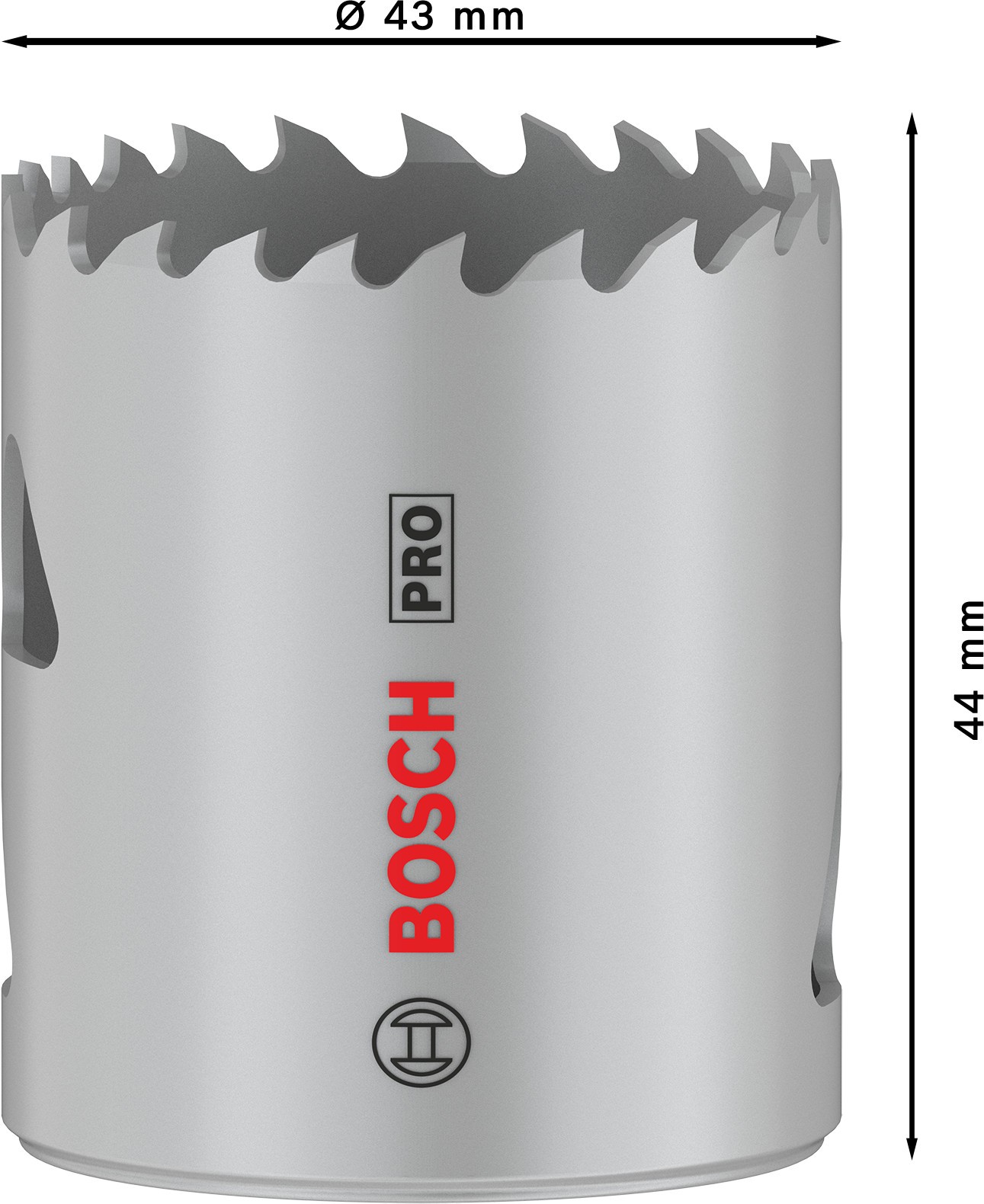 Sierra de corona PRO Multi Material, 43 mm, roscada