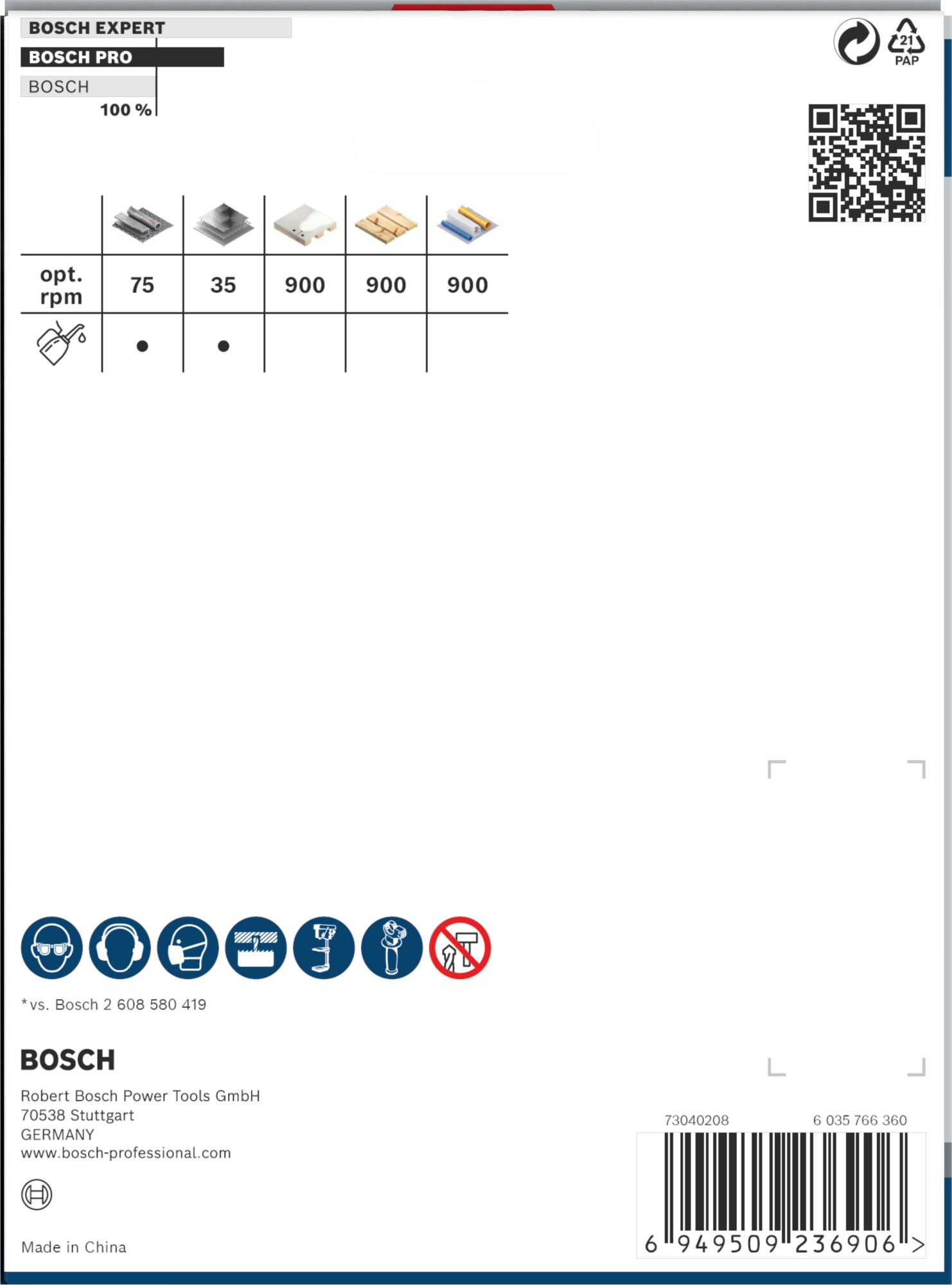 Sierra de corona PRO Multi Material, 114 mm, roscada