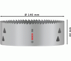 Sierra de corona PRO Multi Material, 140 mm, roscada