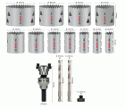 Set de sierras de corona PRO Multi Material, portabrocas Q-Lock, 15 unidades