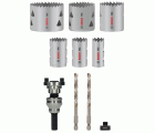 Set de sierras de corona PRO Multi Material y portabrocas Q-Lock, 10 unidades