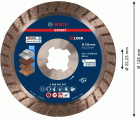 Disco de corte con diamante EXPERT MultiMaterial X-LOCK de 125 x 22,23 x 2,4 x 12 mm