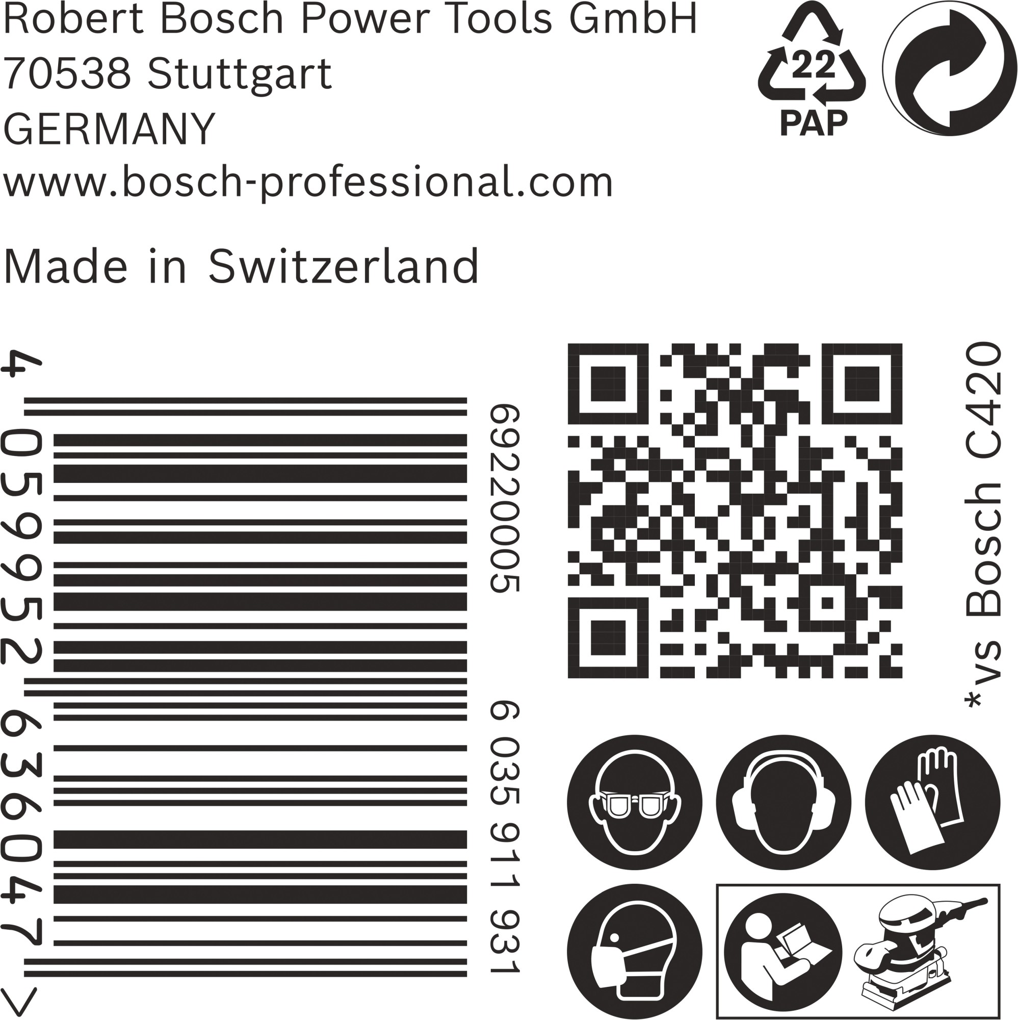 Hoja de lija EXPERT C470 de 115 x 107 mm, G 40, 50 unidades