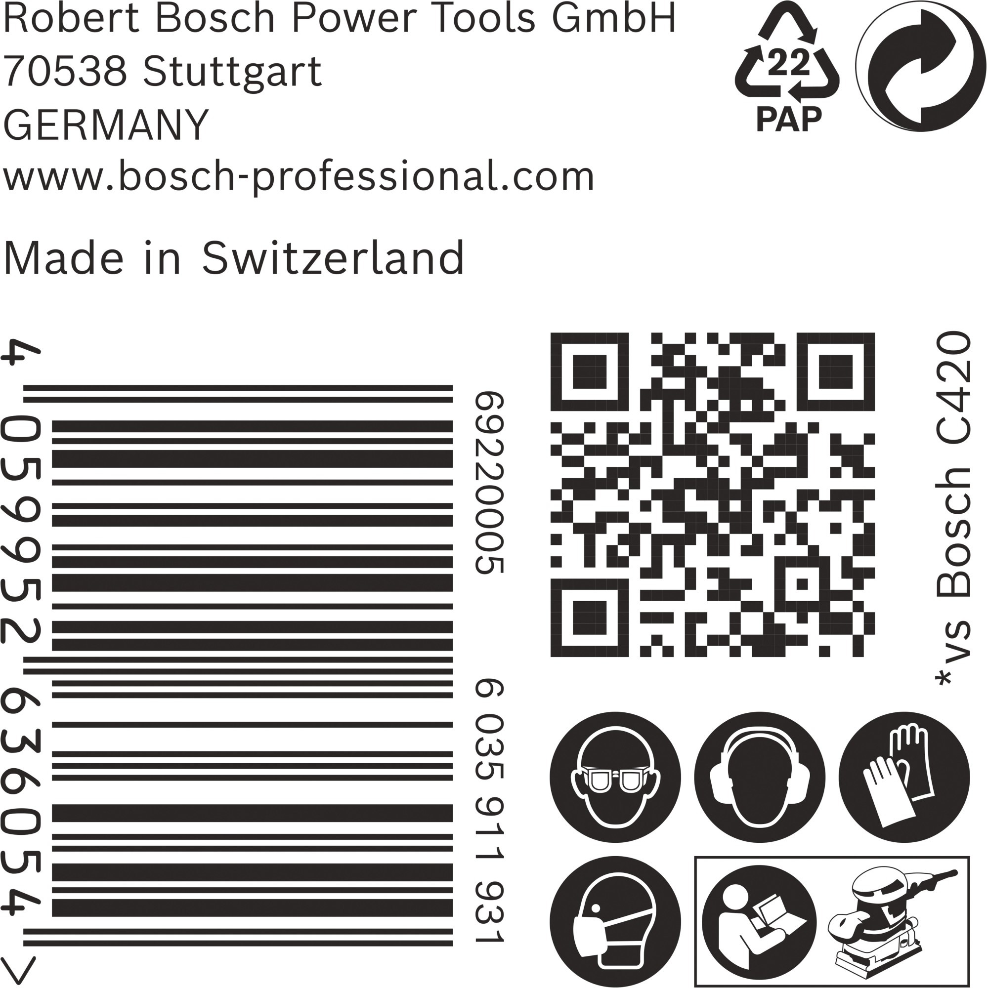 Hoja de lija EXPERT C470 de 115 x 107 mm, G 60, 50 unidades