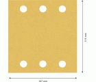 Hoja de lija EXPERT C470 de 115 x 107 mm, G 120, 50 unidades