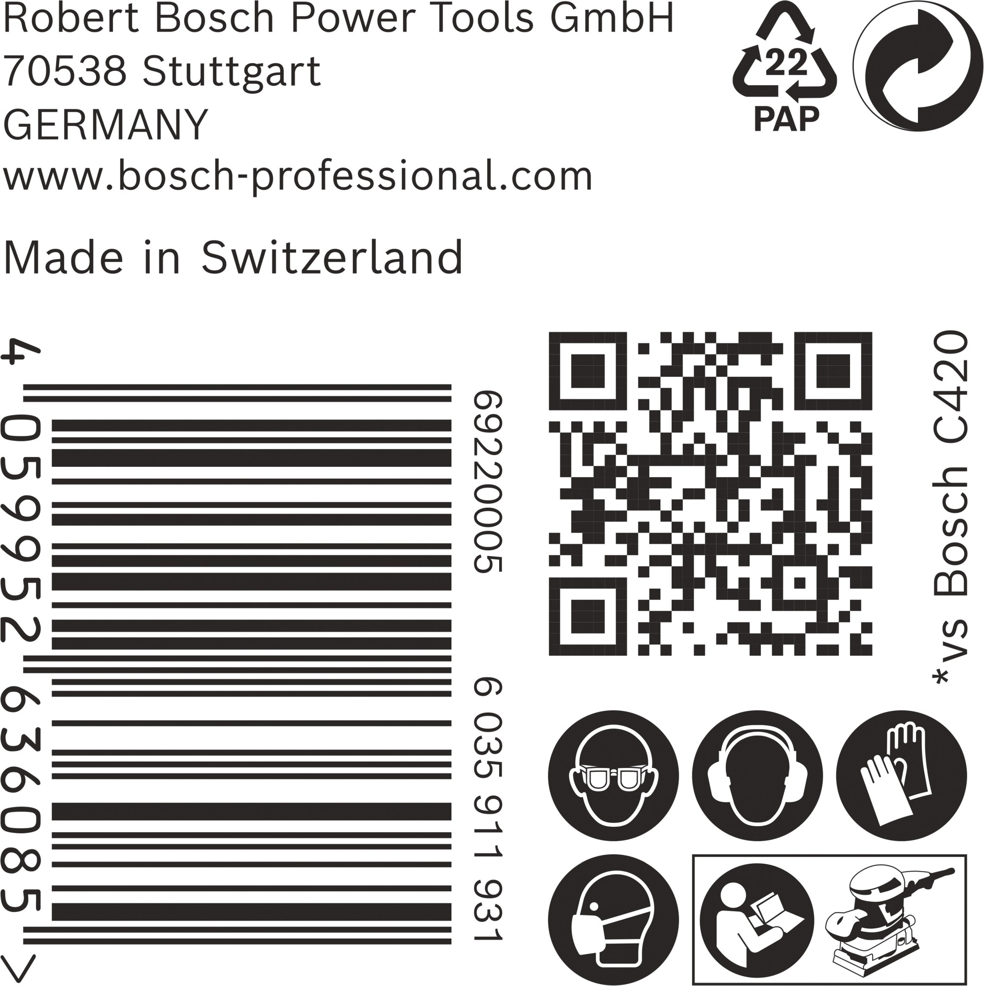 Hoja de lija EXPERT C470 de 115 x 107 mm, G 180, 50 unidades