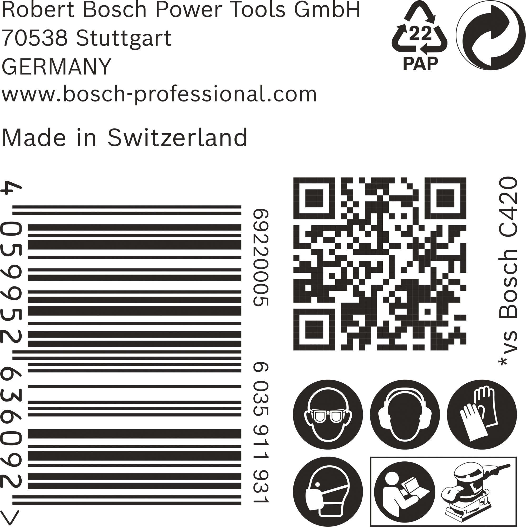 Hoja de lija EXPERT C470 de 115 x 107 mm, G 240, 50 unidades
