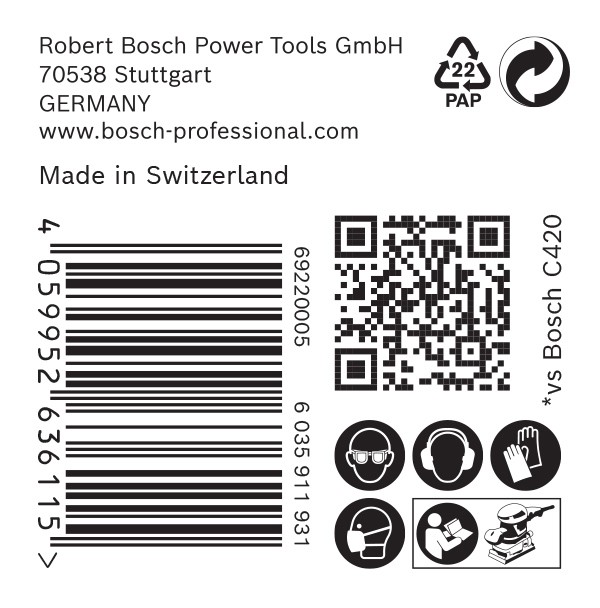 Hoja de lija EXPERT C470 de 80 x 133 mm, G 60, 50 uds.