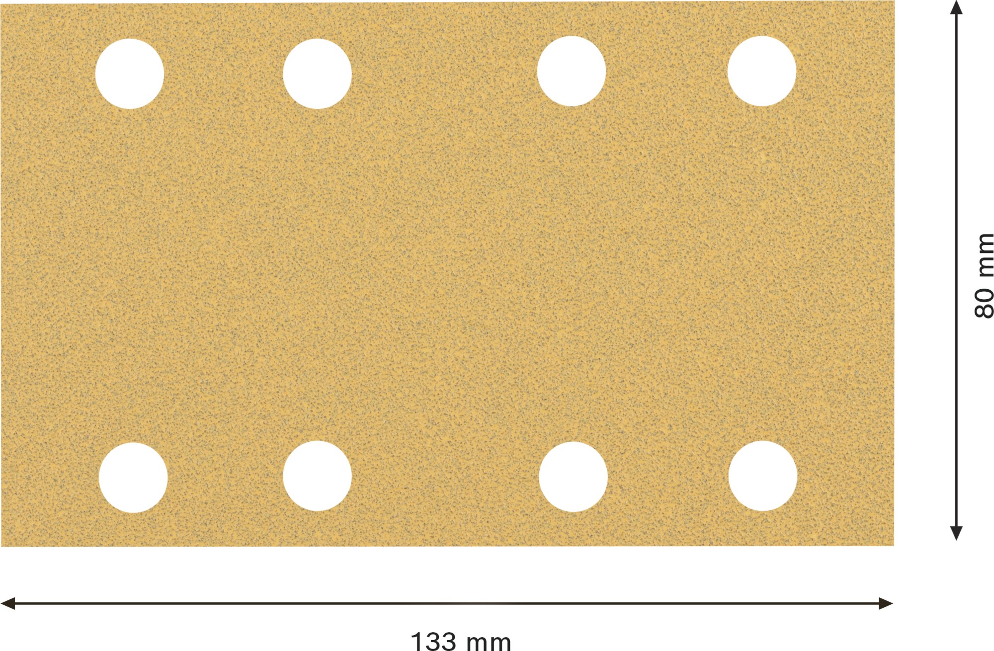 Hoja de lija EXPERT C470 de 80 x 133 mm, G 80, 50 unidades