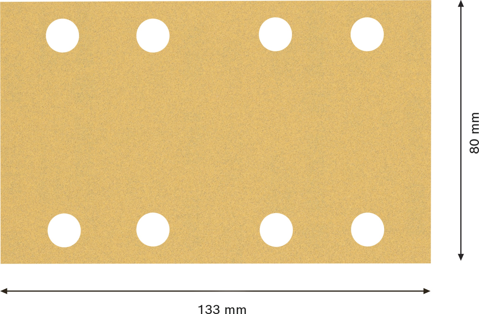 Hoja de lija EXPERT C470 de 80 x 133 mm, G 120, 50 unidades