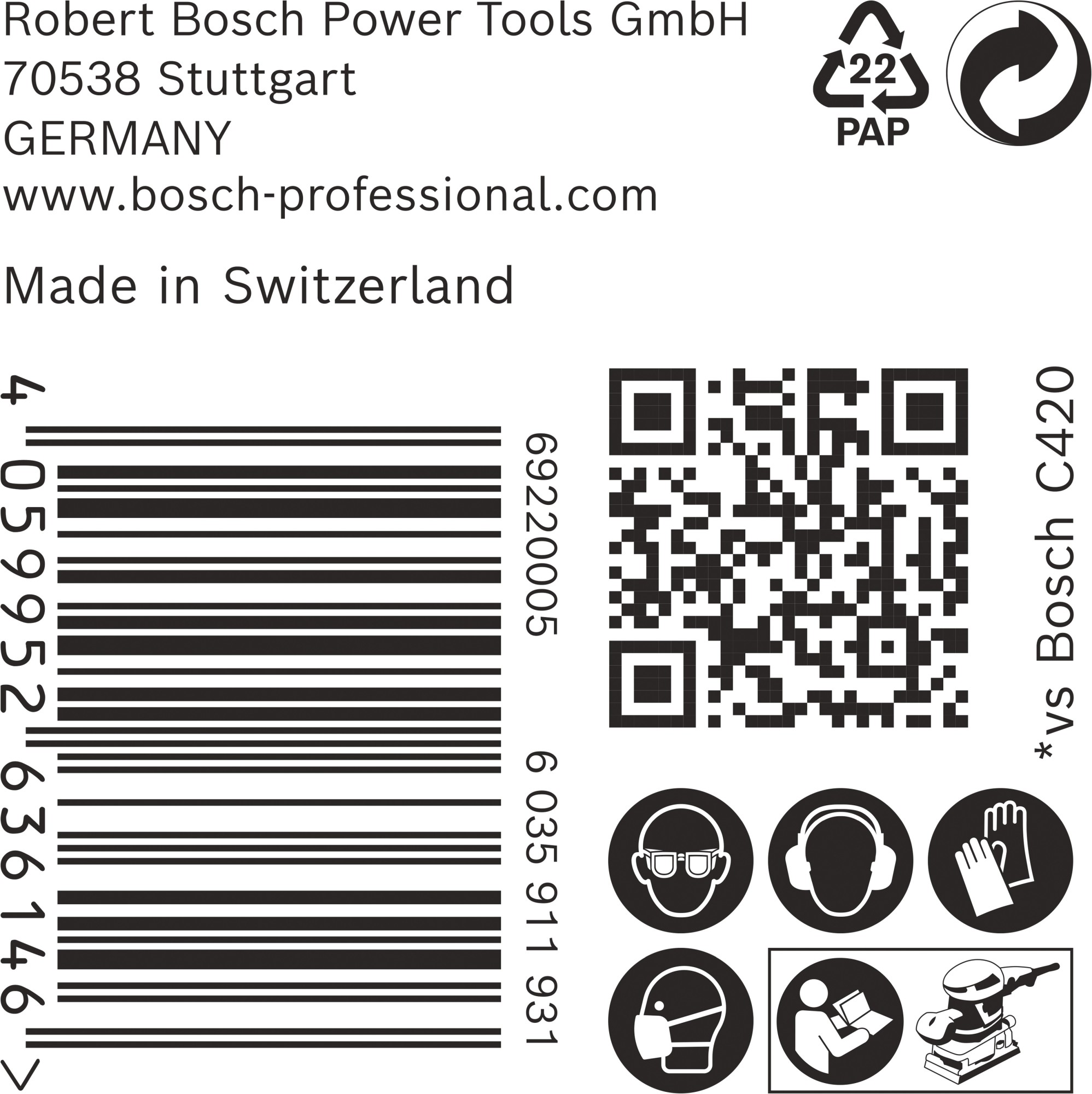 Hoja de lija EXPERT C470 de 80 x 133 mm, G 180, 50 unidades