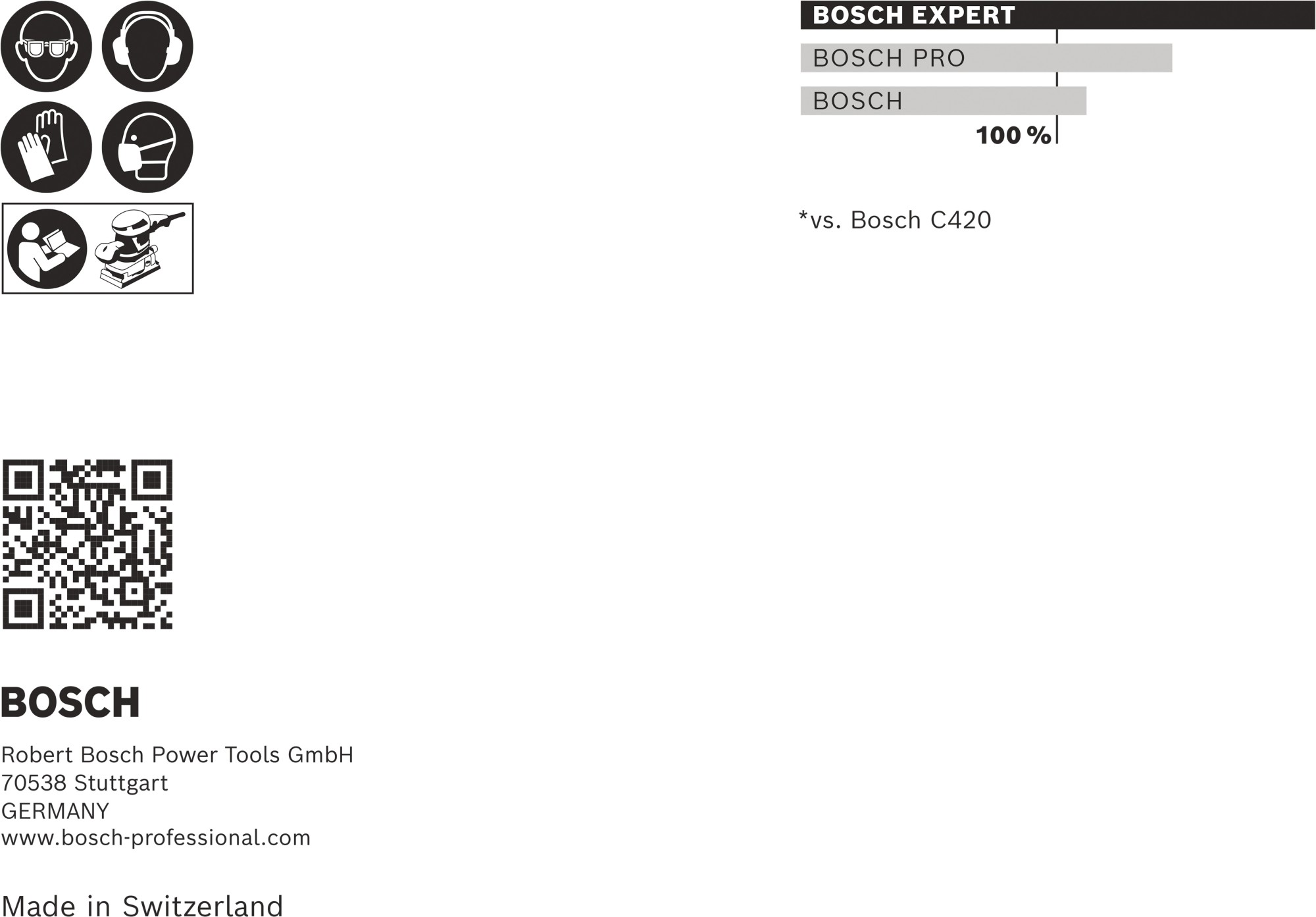 Set de hojas de lija EXPERT C470 de 115 x 107 mm, G 60/120/180, 10 unidades