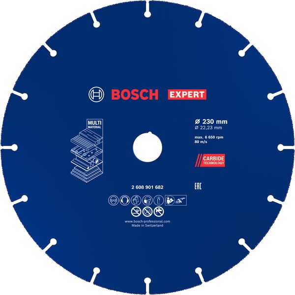 Disco de corte EXPERT Carbide Multi Wheel de 230 mm, 22,23 mm