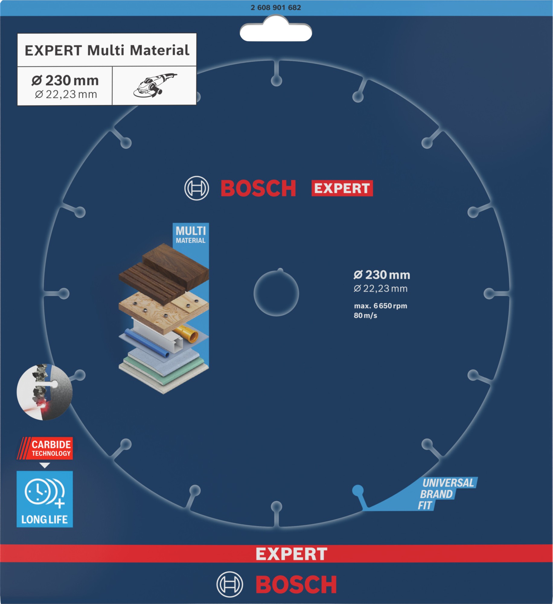 Disco de corte EXPERT Carbide Multi Wheel de 230 mm, 22,23 mm